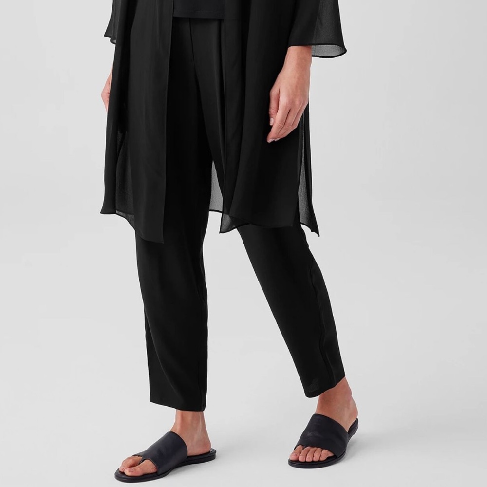 Eileen Fisher Slouchy Ankle Pant Black XXS / Size 0